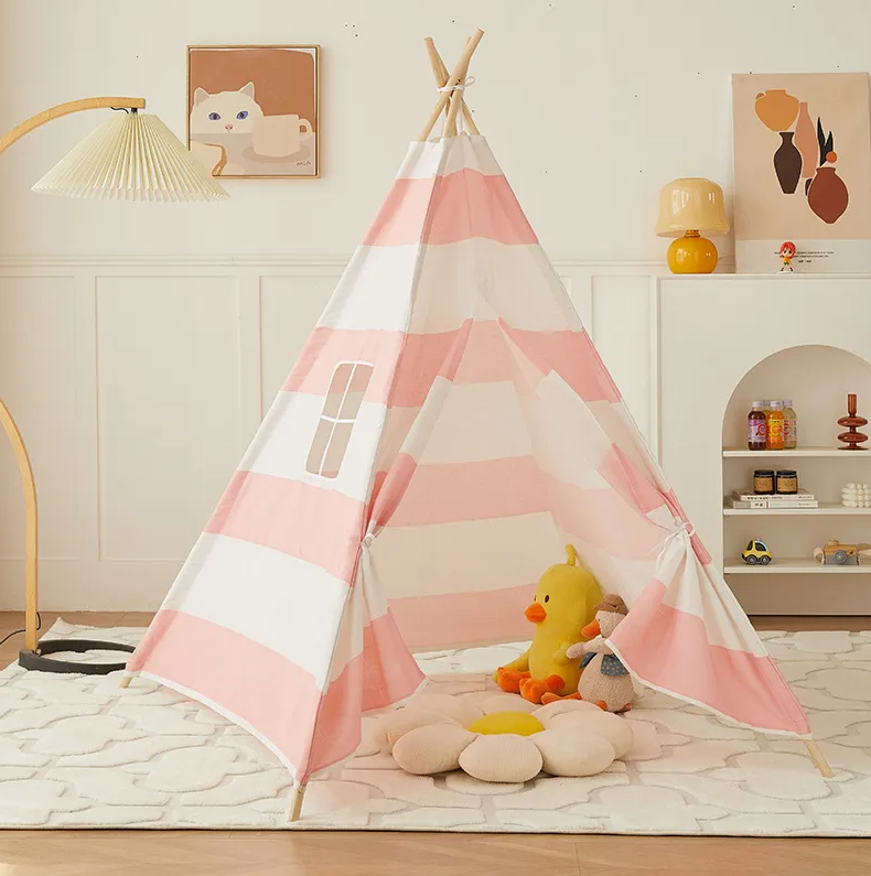 Tipi Fille Rose & Blanc