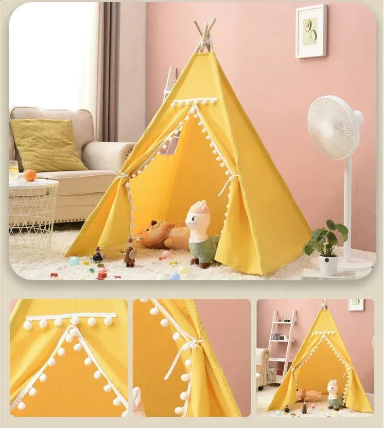 Tipi Enfant Jaune Pliable