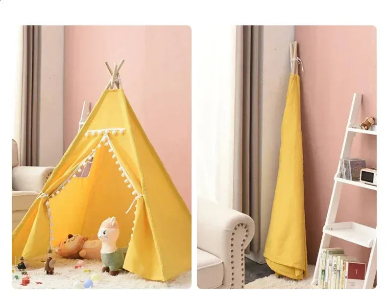 Tipi Enfant Jaune Pliable