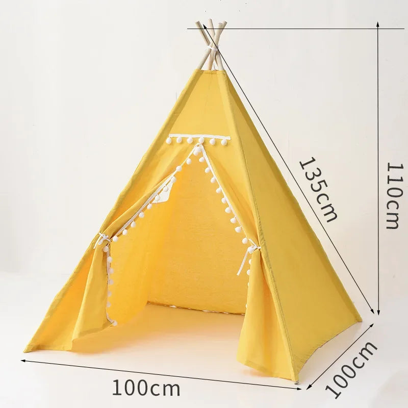 Tipi Enfant Jaune Pliable