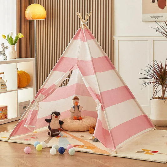 Tipi Fille Rose & Blanc